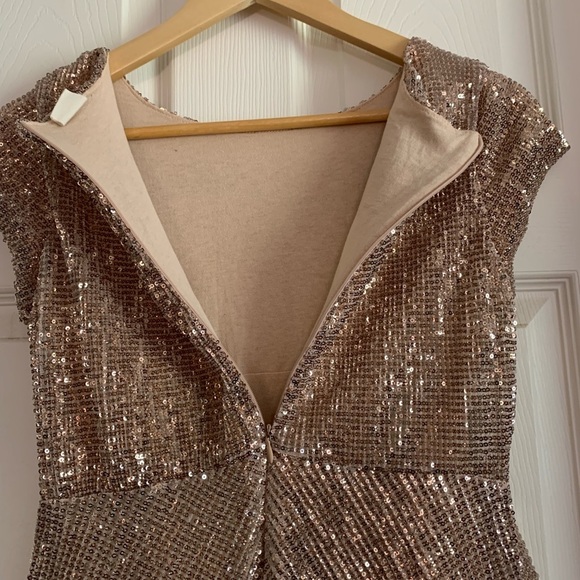 Zara Girls Casual Collection Metallic Rose Gold Sequins Size 11/12a - Picture 10 of 16